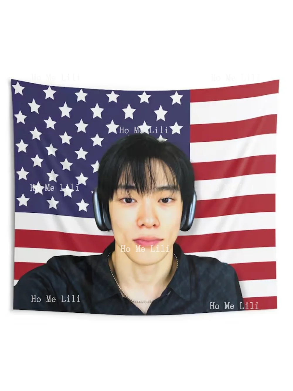 Jaehyun Mewing America Flag Tapestry Tour Merch Gift Ideas For Nctzen Birthday Gift Concert Merch tapestry decorations