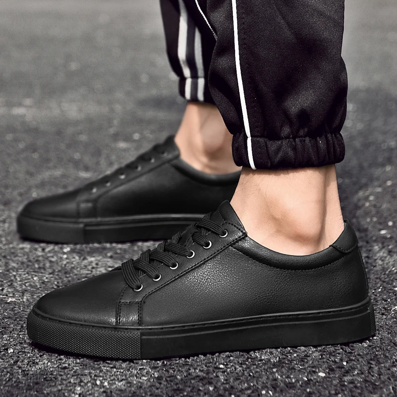 Genuine Leather Men's Casual Breathable Sneakers Fashion Designer Walking Footwear Male Running Vulcanize Shoes Trainers_vogvips.com