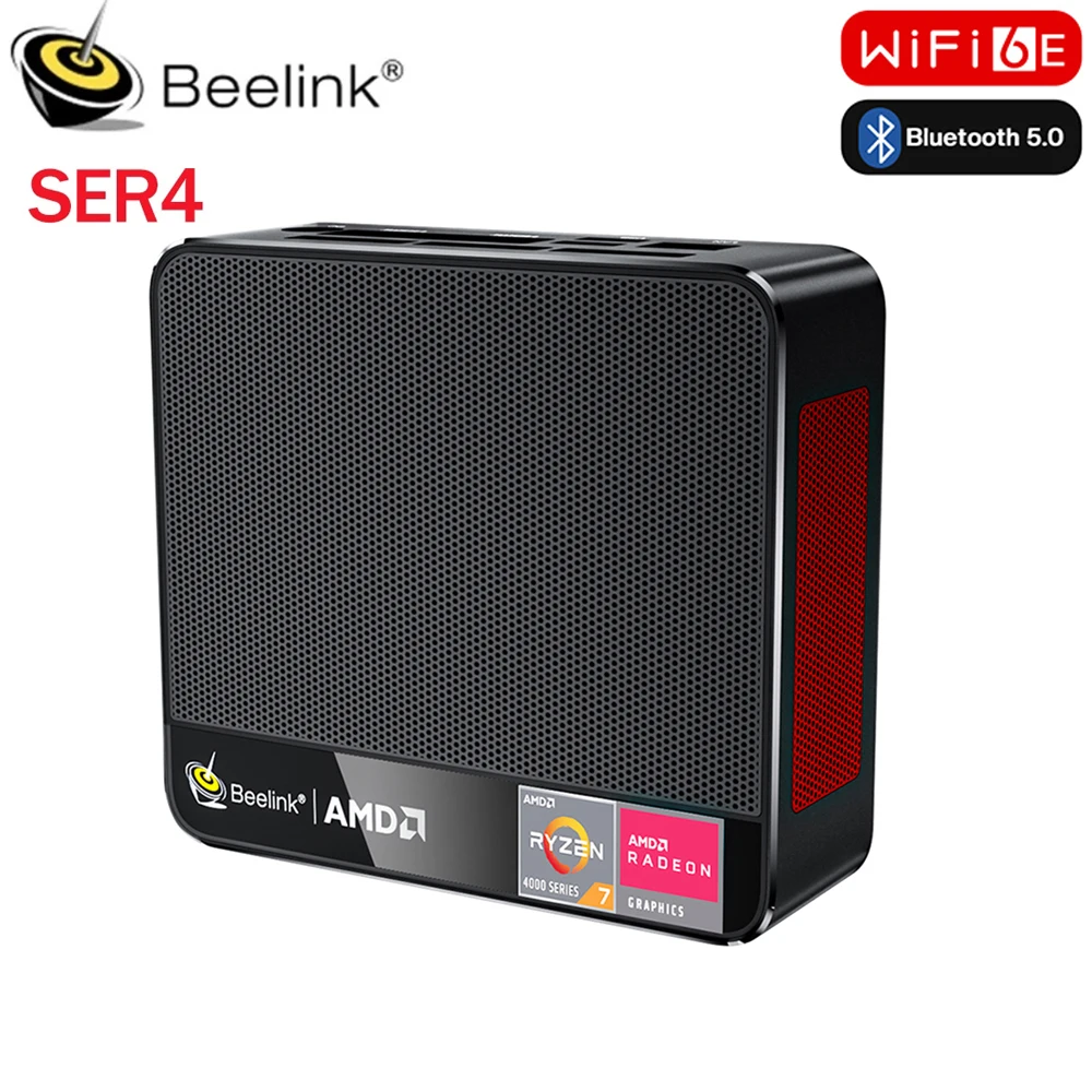 Beelink SER4 AMD Ryzen 7 4800U Wifi6 Windows 11 Pro Mini PC Kingston DDR4 16GB SSD 500GB 4K HD 1000M настольный компьютер 32GB |