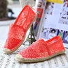 Woman Shoes Summer Espadrilles Hollow Mesh Surface Sneakers New Breathable Fisherman Footwear Men Slip on Loafers Large Size 40 5