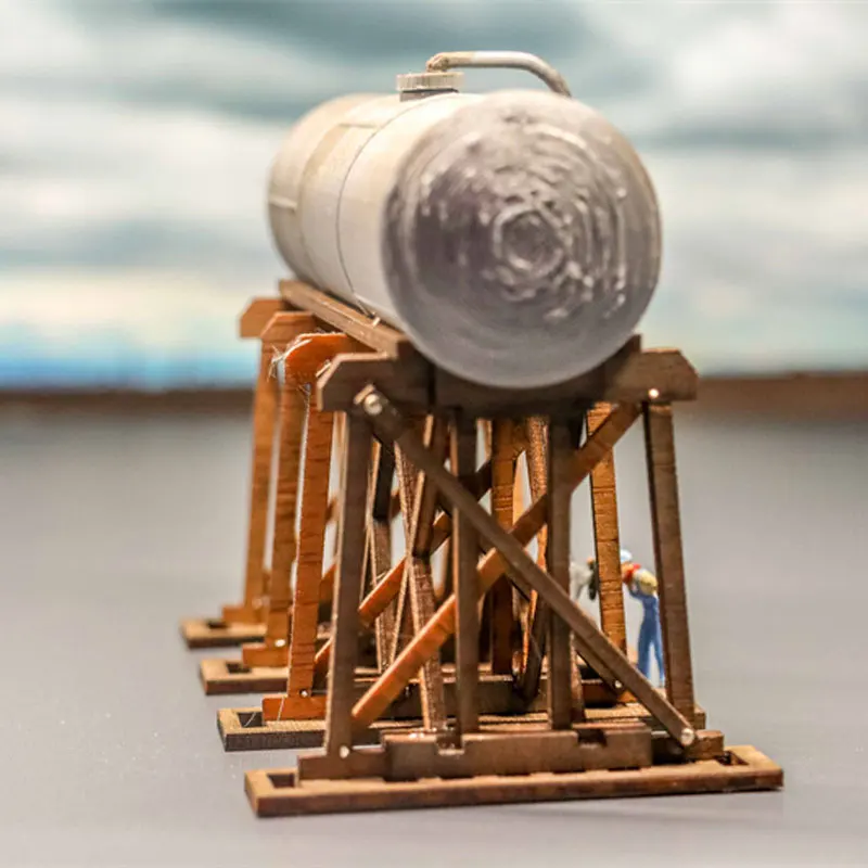 1/87 HO Scale Building Model Factoty Oil Tank Model Train Scene Miniature Collection Sand Table Landscape Assemble Model Toys - Image 6