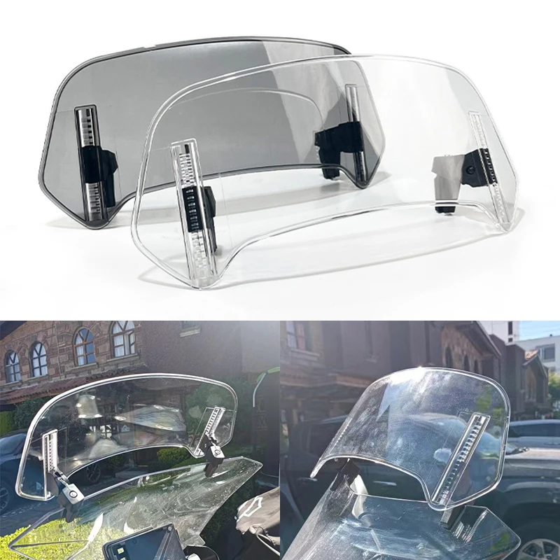 Deflettore Parabrezza Universale Per Moto - Regolabile, Trasparente, In ABS, Anti-vento E Polvere