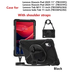 Kids Shockproof Silicone Armor Tablet Case - Durable Protective Cover (Black With Straps)