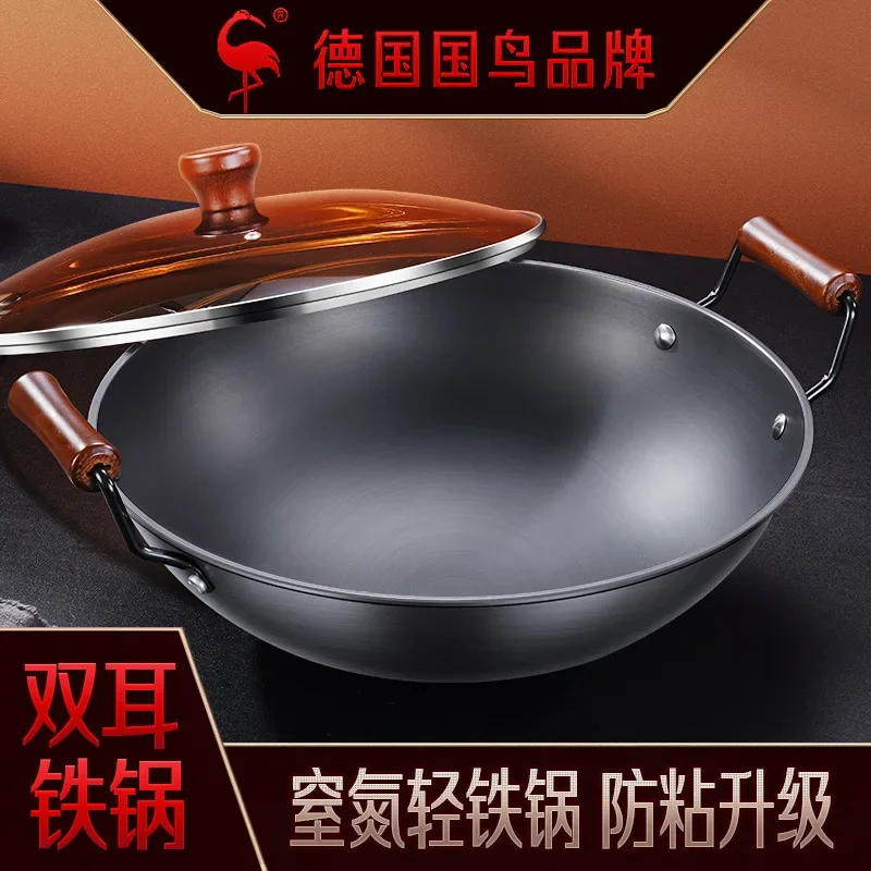 

Cast iron Cooking pot non stick wok pan cast iron cookware Home uncoated Frying pan pots and pans Kitchen accessories Frying pan