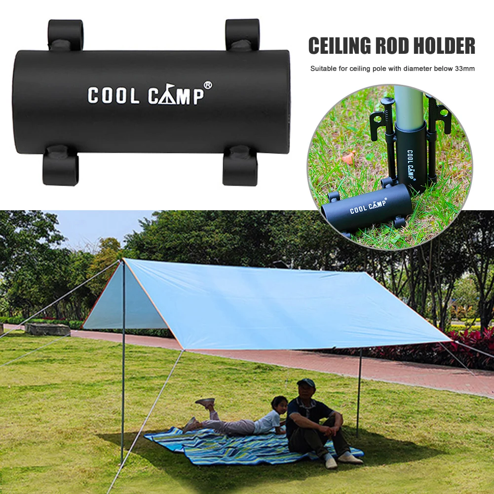 Iron Canopy Pole Fixed Tube Windproof Awning Pole Fixed Stand Reusable Canopy Pole Fixing Pipe Practical Hiking Accessories