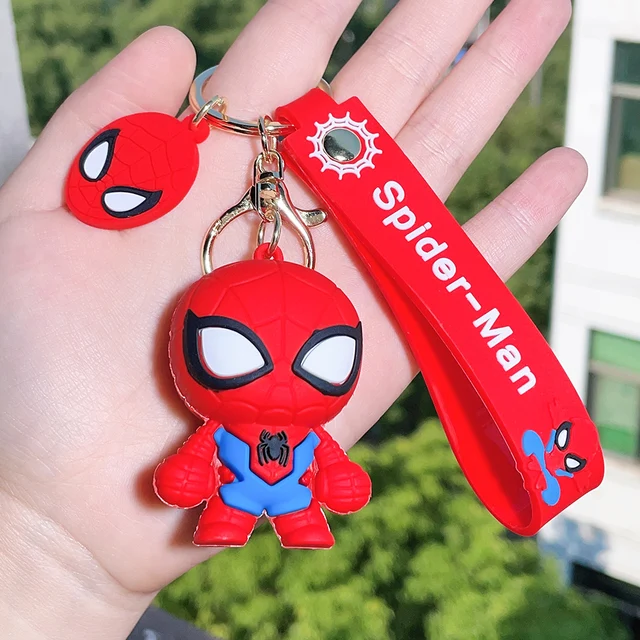 Marvel Superhero Spiderman Keychains Cartoon Spider Man Doll