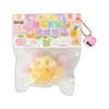 Simulation Soft Silicone Slow Rebound Flocking Toy Hamster Pinch Music Decompression Toy Children Hamster Ornaments Gift 4