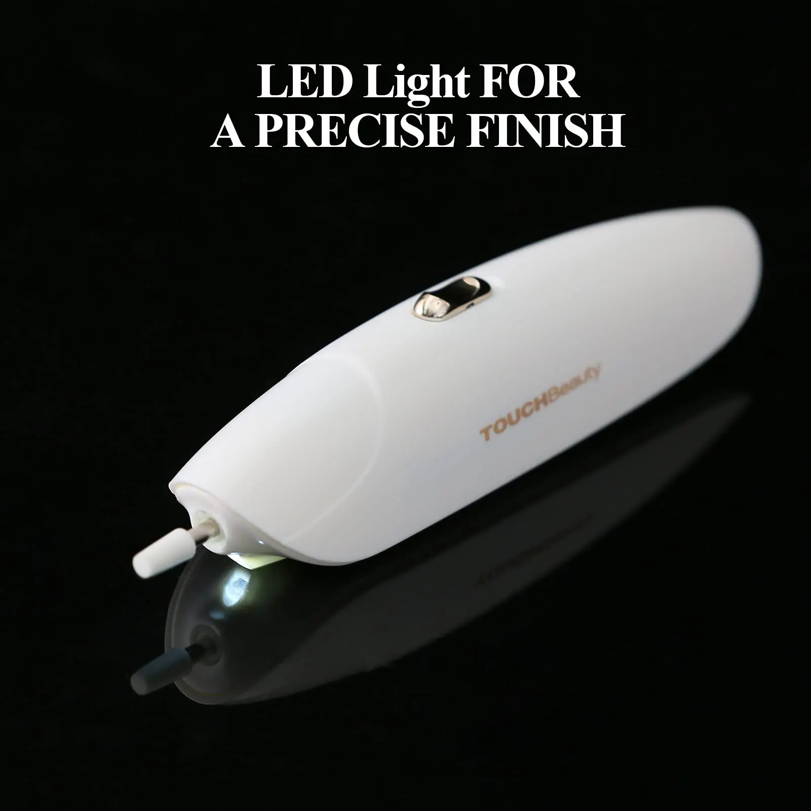 TOUCHBeauty Electric Nail File, Salon Nail Kit Filer with LED Light, E Nail Drill for Natural Nails Shape Tools for Feet/Hands T 4