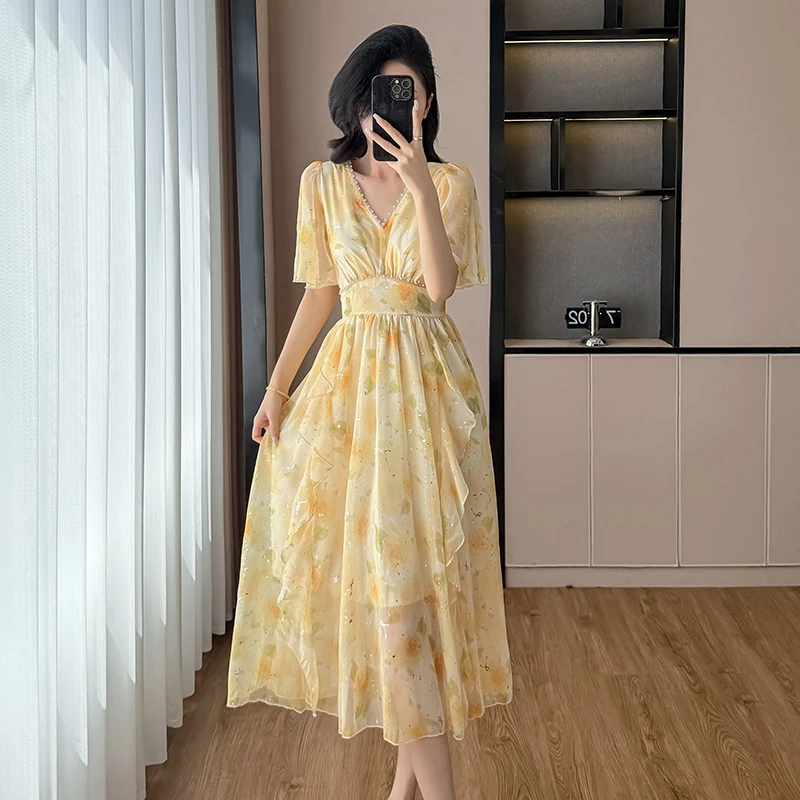 sachin and babi light blue dress Mustard Yellow Casual Summer Dress For Women