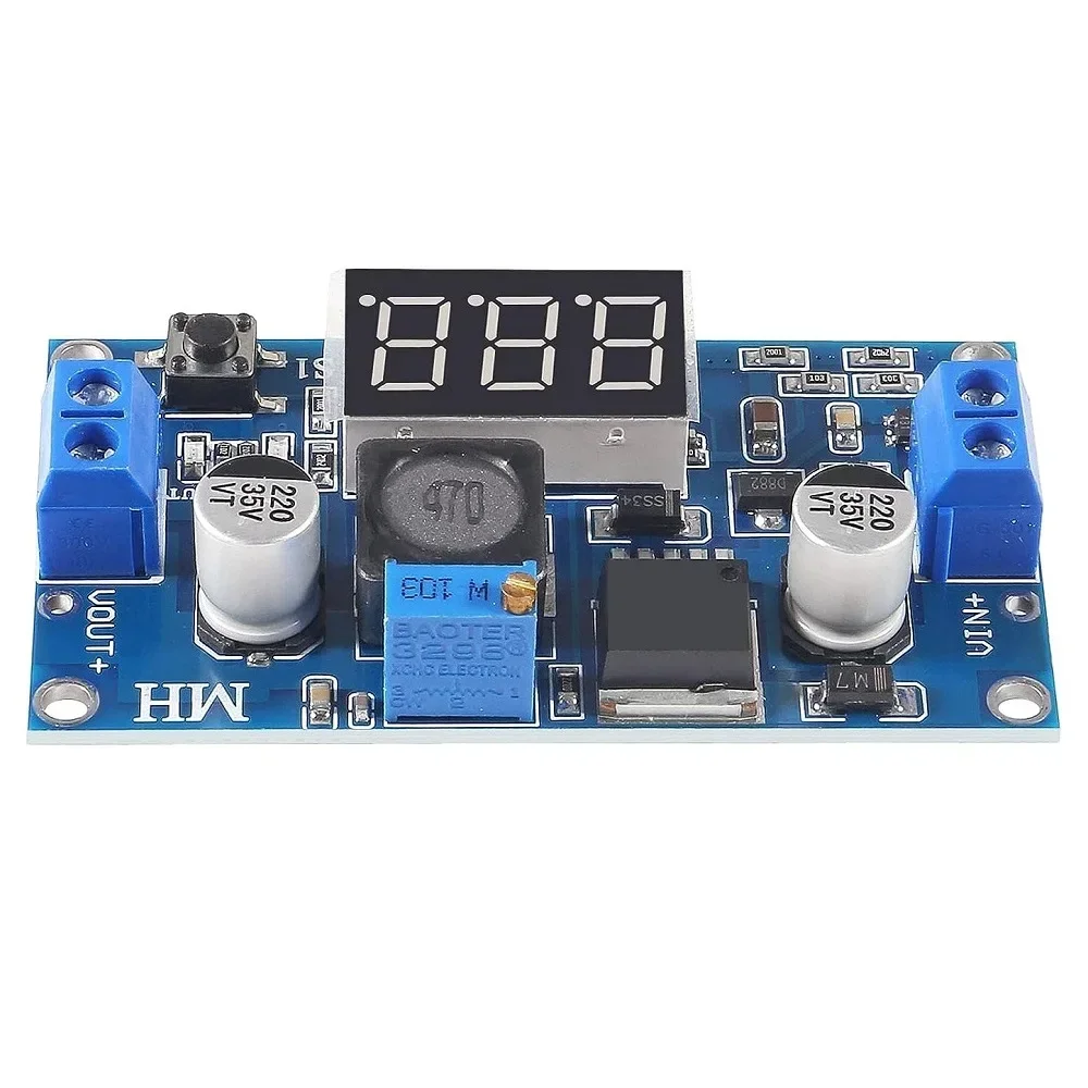 Adjustable Voltage Regulator with LED Display – DC-DC Step Down Converter (4.0~40V to 1.3~37V)