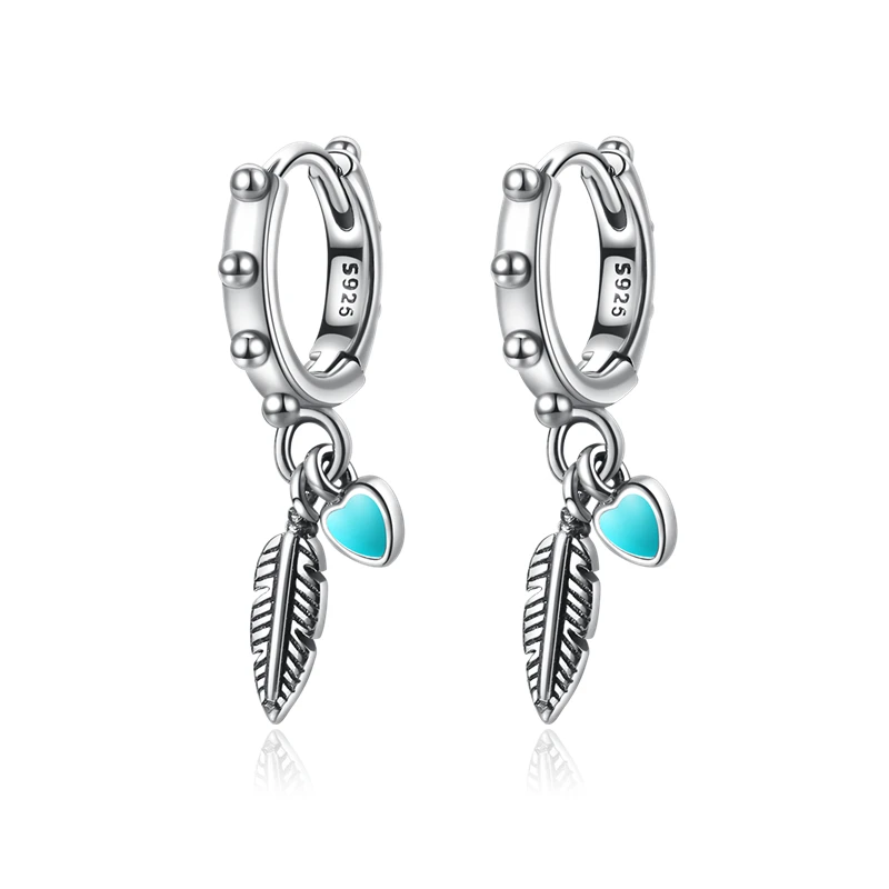 Silver Hoop Earrings Rose Gold Daisy Flower Butterfly Charm for Women