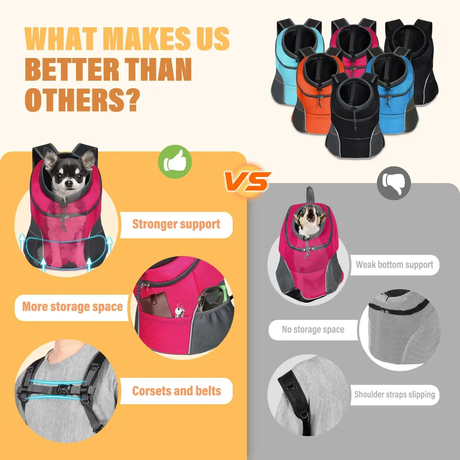Small Dog Backpack Carrier – Breathable Travel Bag