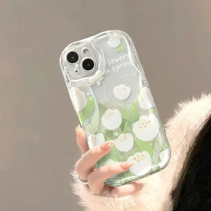 Tulip Flower Wave TPU Phone Case