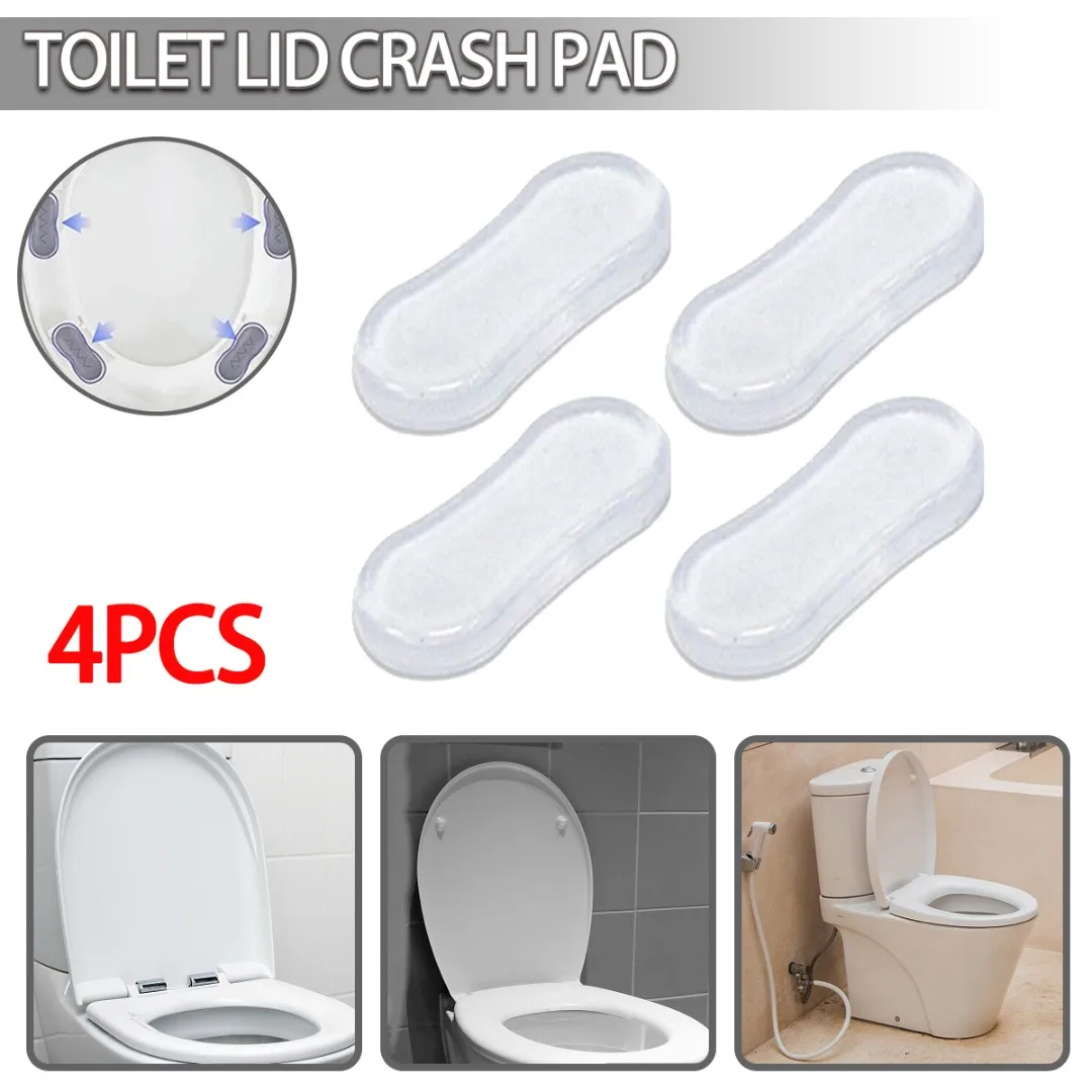 4pcs Toilet Seat Bumpers Universal Toilet Seat Pads Antislip Bidet Lid