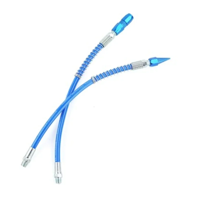 1PC Grease Gun Hose 30CM Flexible Heavy Duty Flex Hose Explosion-Proof Spring Lube Gun For Hand And Air Powered Grease Guns
