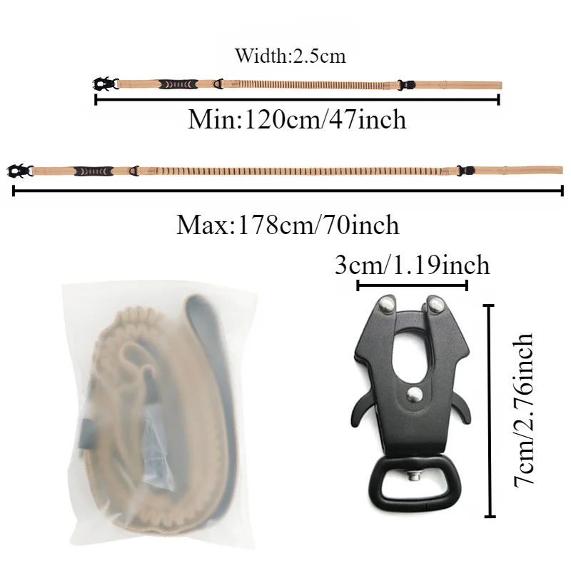 Reflective Shock Absorbing Pet Leashes with Car Seatbelt for Large Dogs Heavy Duty Tactical Bungee Dog Leash No Pull Dog Leash