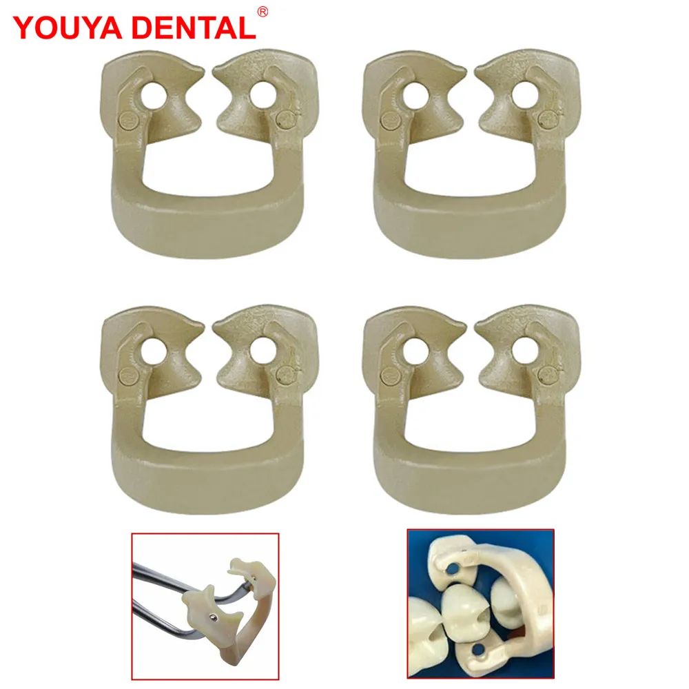 

4pcs Dental Resin Clamping Ring Rubber Dam Clamps Dental Matrix Ring Barrier Clip Dentist Tools Materials Dentistry Lab Products