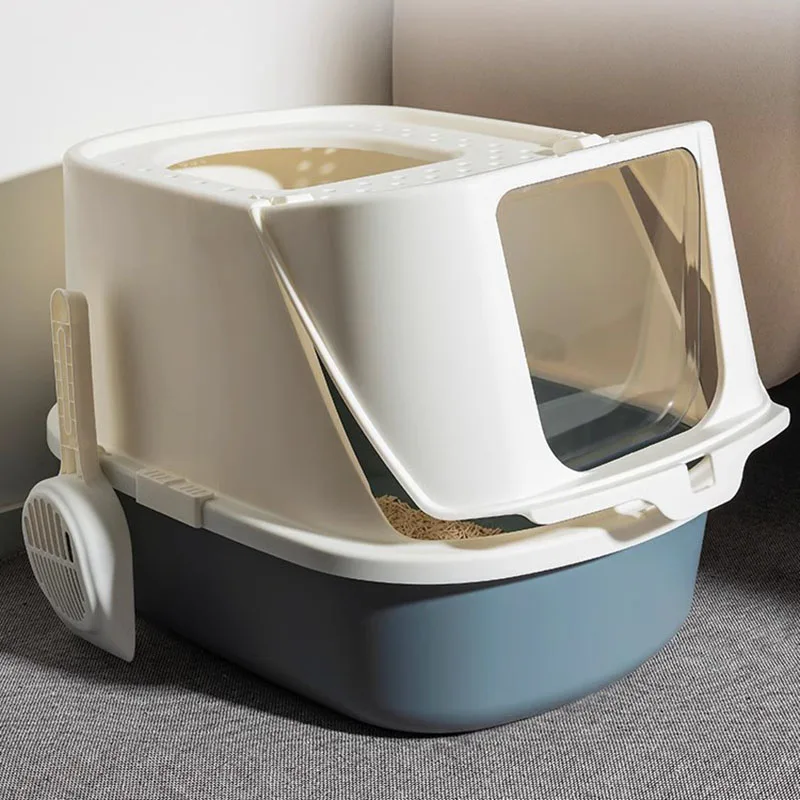 초대형 고양이 변기 공간 먼지 방지 탈취 고양이 쓰레기 트레이, 거실 Wc 파라 가토스 애완 동물 제품 LVBK 