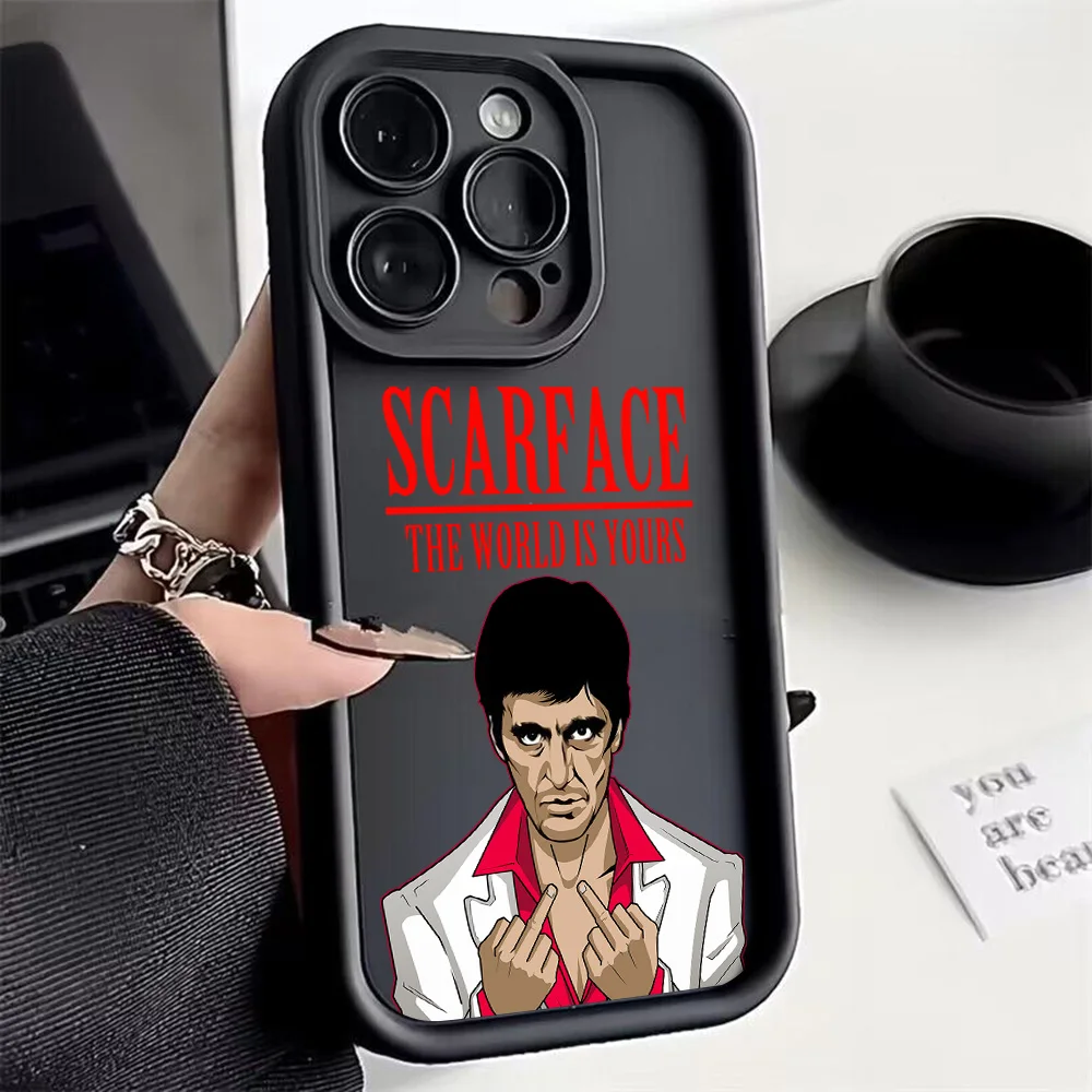 Stylish Scarface-Themed Soft TPU Phone Case – Versatile Back Cover for Various iPhone Models