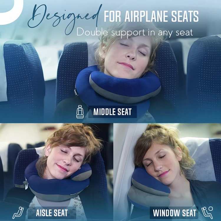 Portable ergonomic neck pillow