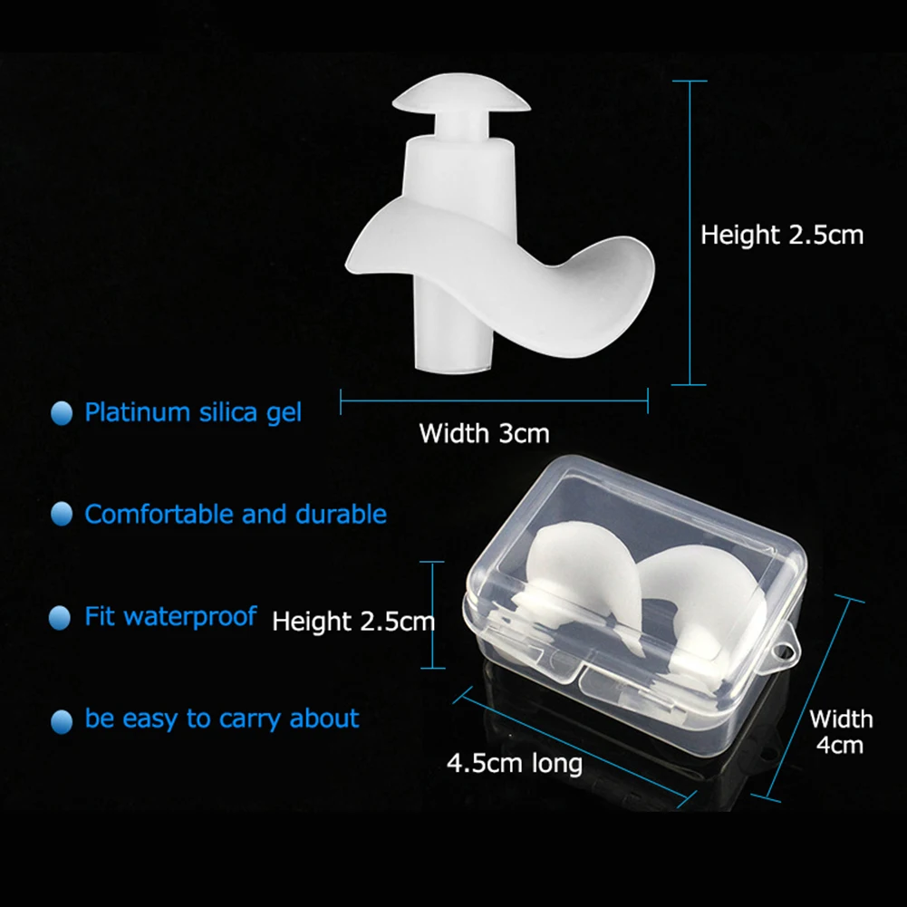 Soft Silicone Swimming Earplugs Nose Clip Set Adult Children Soundproof