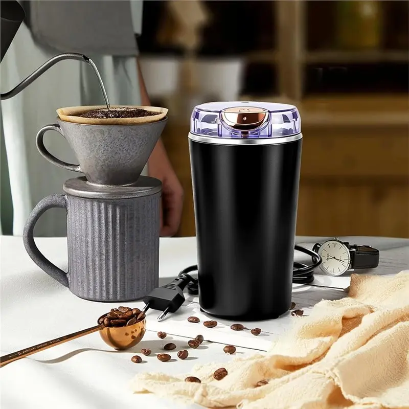 【KITCHEN GADGET】Electric For Coffee Grinder 250 W For Coffee Beans And Spices, Stainless Steel Electric For Coffee Grinder Eu Pl 2
