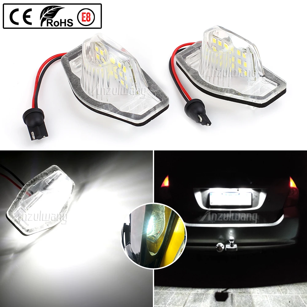 2Pcs Car LED number License Plate Light canbus For Honda Crv Fit Jazz Hrv Frv cr v Odyssey