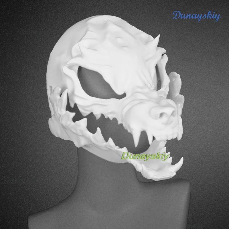 Realistic Style Animal Fursuit Dog Skull Kigurumi Furry Mask Scary Head 3d Print Capsule Halloween Diy Props Cosplay Headsets cosplay costumes kigurumi pajamas