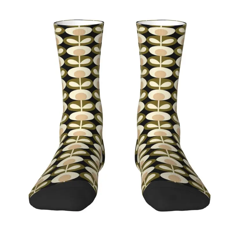 

Oval Flower Seagrass Orla Kiely Print Dress Socks for Men Women Warm Funny Novelty Crew Socks