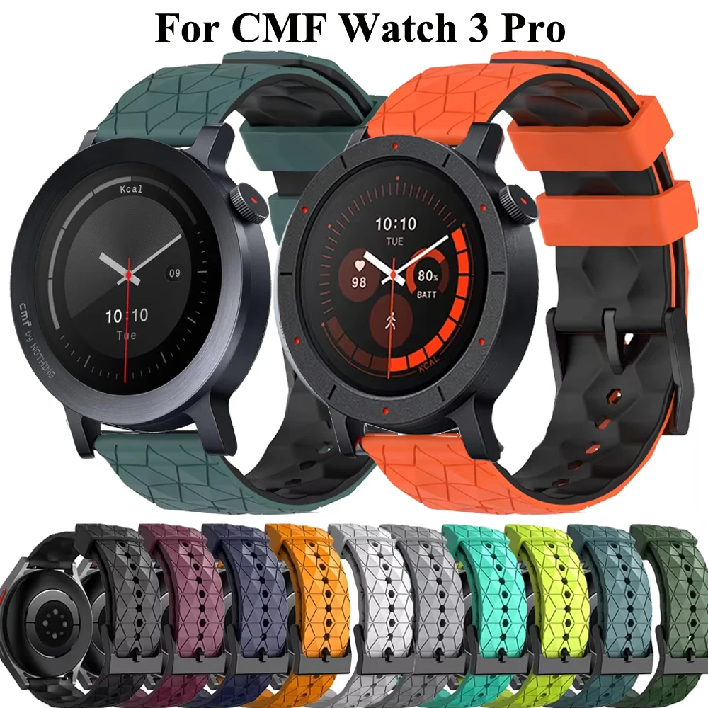 Silicone Sport Strap for CMF Watch Pro Series - 22mm Wristband Accessory