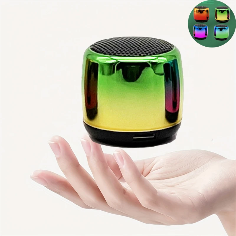 Wireless Bluetooth Speaker Portable Small Steel Gun Metal Heavy Stereo Surround Subwoofer Outdoor Mini Bluetooth Small Speaker bluetooth speaker