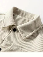 La nouvelle veste d'automne en velours côtelé pour hommes avec un revers, un manteau ample tendance de style japonais, 2025 4