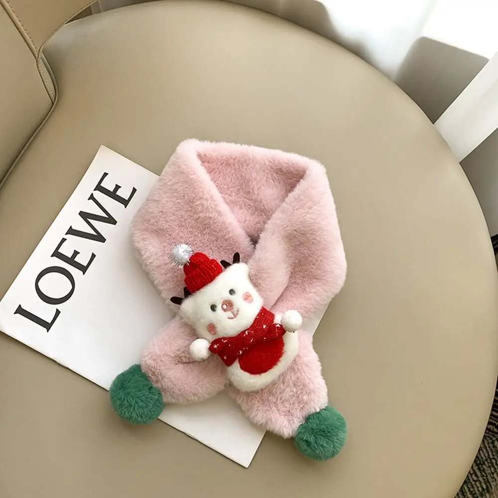 Warm Outdoor Toddler Boys Girls Baby Children Collar Scarf Pompom Christmas Scarf   Wrap Children Scarves Neck Warmer