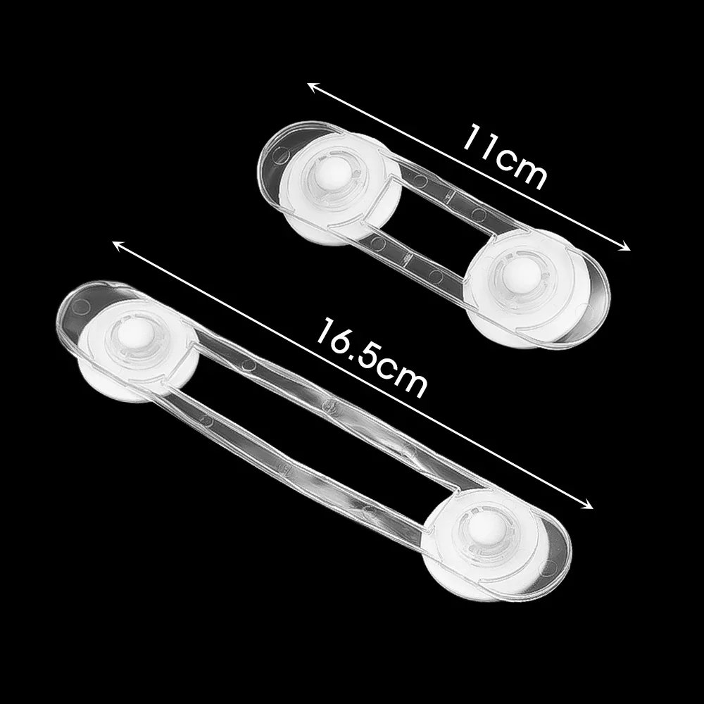 5pcs Baby Transparent Safety Locks Anti-opening Cabinet Open Glass Cabinet Safety Lock Anti-clip Hand Door Lock Fixing Clips