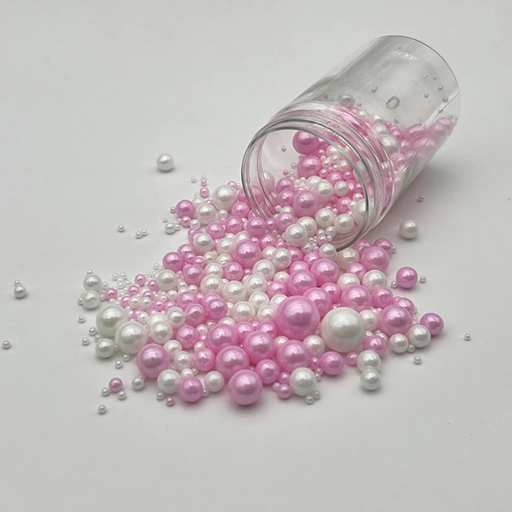 Colorful Pearl Sprinkles Cake Topper for Birthday Party Dessert Decor