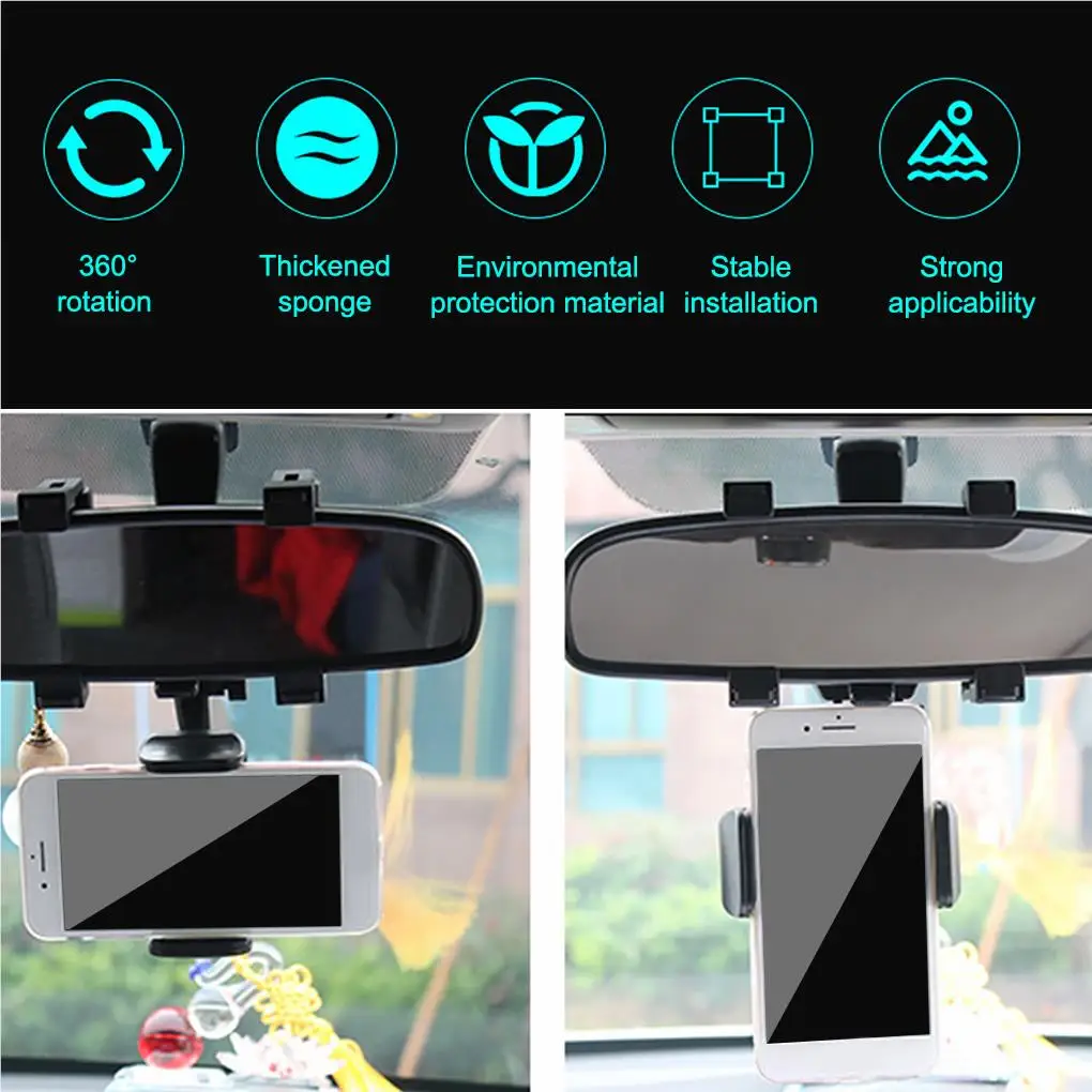 

Rotational Phone Holder Portable Cellphone Support Removable Smartphone Bracket Adjustment Car Phone Mount