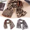 Women Chiffon Scarf Fashion Printed Leopard Thin Style Shawls Lady Beach Towels Summer Muslim Veil Head Scarfs 6