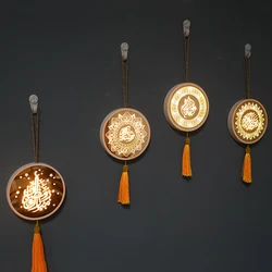 Chinese Style Night Light with Tassel Pendant Hanging Wall Lamp Home Bedroom Living Room Holiday New Year Decoration Gifts