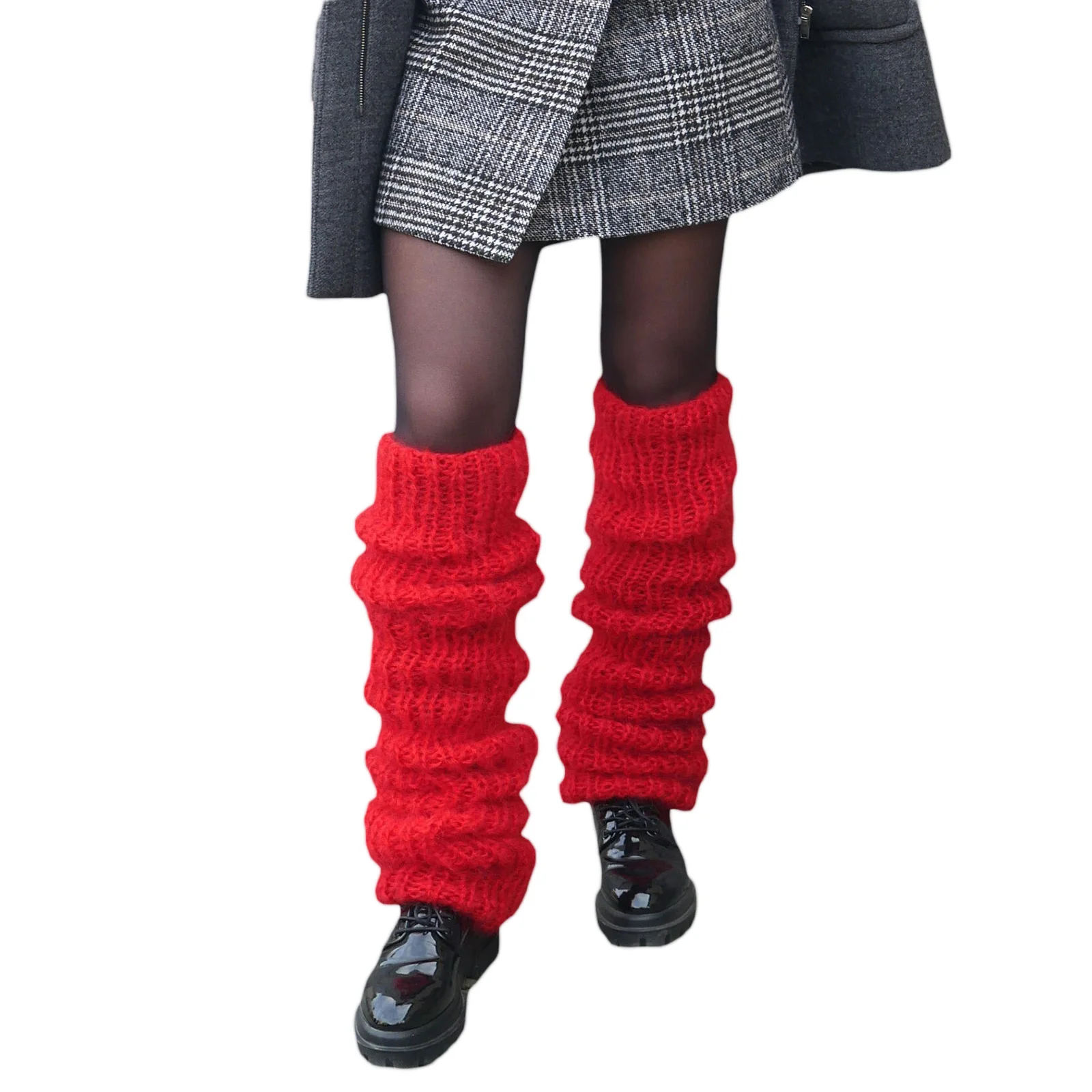 Women's Solid Leg Warmers Twist Long Knee-high Stacked Socks Fashion Knitted Wool Sock Accessories Long Over The Knee Socks 5