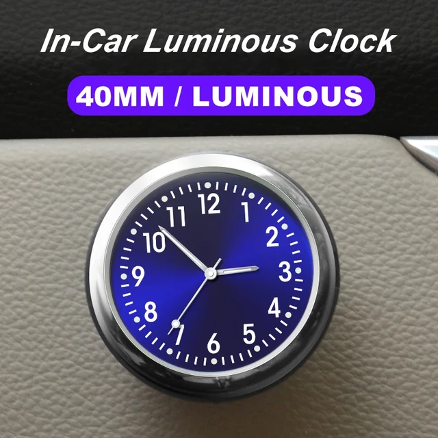 Sortie d'air Décoration Horloge De Voiture Poche Universelle Mini Ornements  Lumineux Montre Horloges À Quartz Accessoires De Style Intérieur De