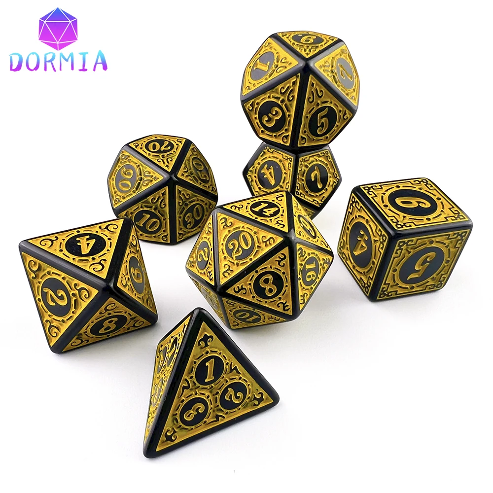 Polyhedral Digital Dice Set MultiColor for Boardgame Dice TradeHut