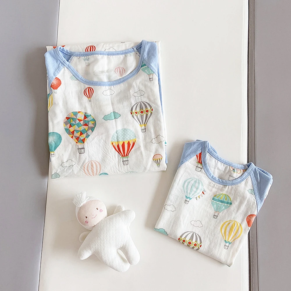 Girls Nightgowns Kids Nightdress Baby Sleepwear Summer Sleeing Dress For Girl Home Clothes Mother Kids Night Dress Cute Pajamas