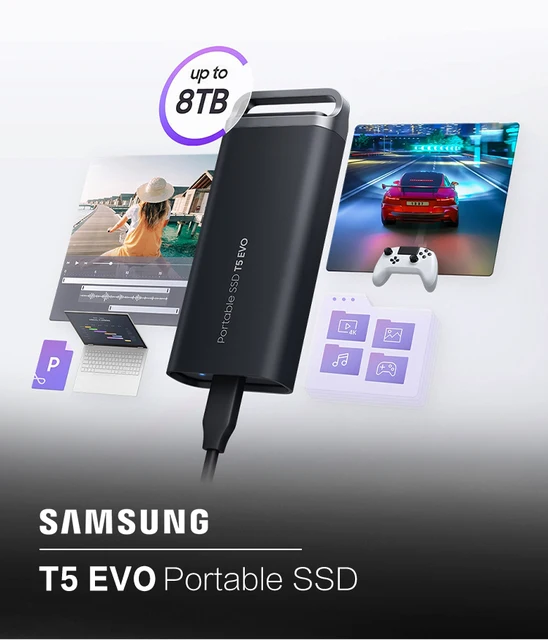 Portable Ssd T5 Evo Samsung 8tb External Hard Drive Solid State