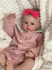 NPK 19inch  Meadow Reborn Baby Doll Newborn Baby Size Real Picture Handmade 3D Skin Painted Hair Visible Veins 5