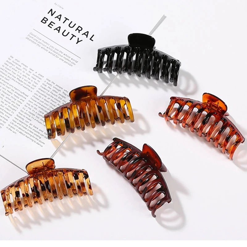 Hot Sale Solid Color Claw Clip Large Barrette Crab Hair Claws Bath Clip Ponytail Clip For Women Girls Hair Accessories Gifts