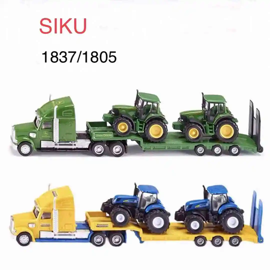 

Siku 1837/1805 Farmer Low Loader for John Deere Tractors Truck New Holland Trailer Diecast Toys Models Collection Gifts 1/87