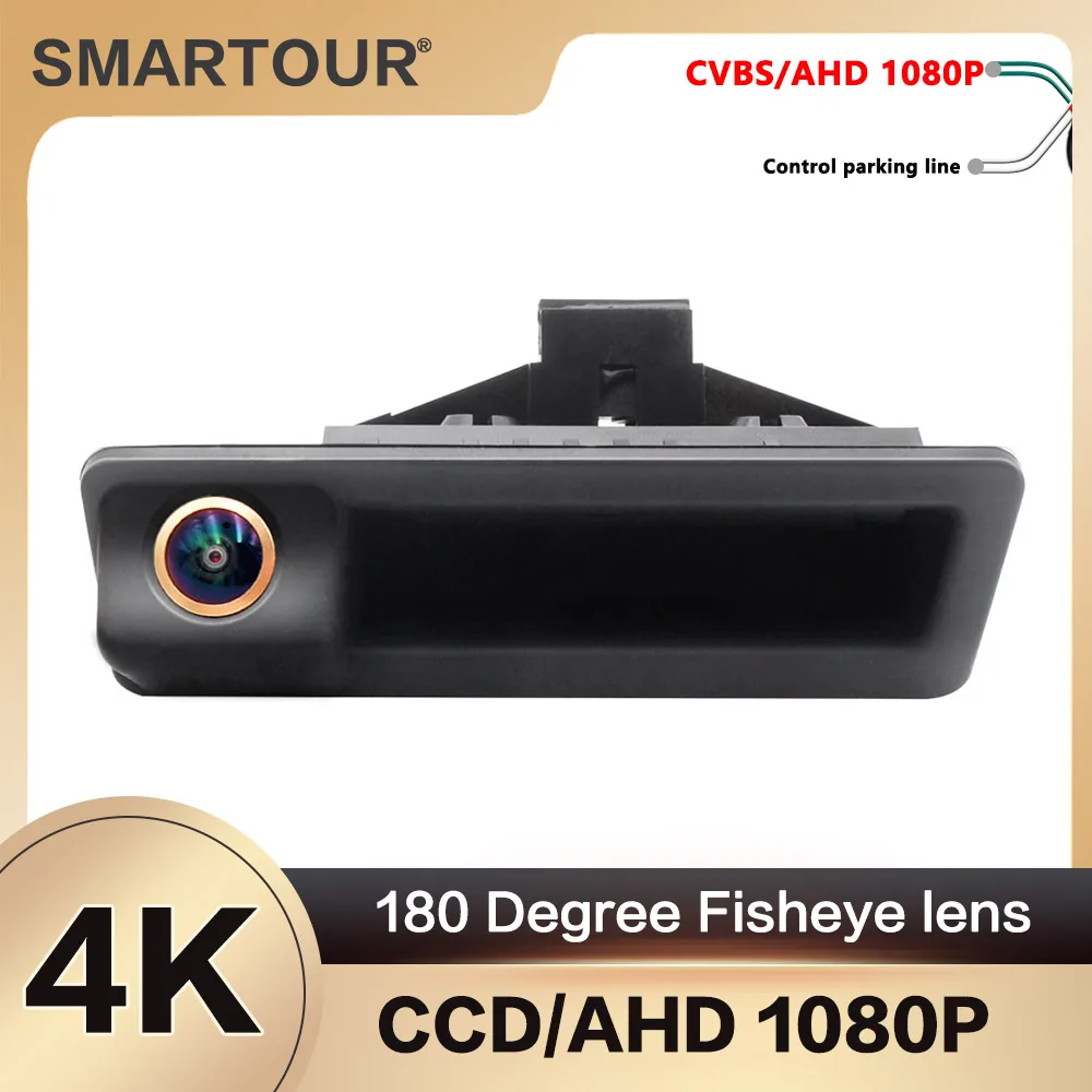 Voertuig Hd Ahd 1080P Fisheye Lens Auto Reverse Backup Kofferbak Handvat Camera Voor Bmw 3 Serie 5 Serie X5 x6 E39 E60 E70 E82 E90