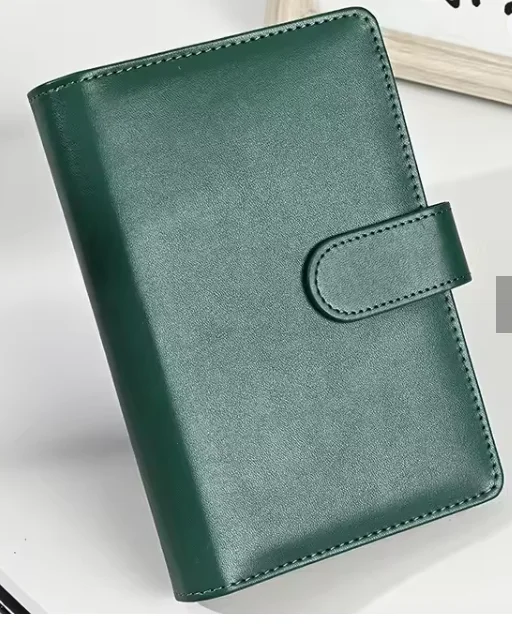 Vibrant Macaron Color Leather 6-Ring Binder Notebook Cover