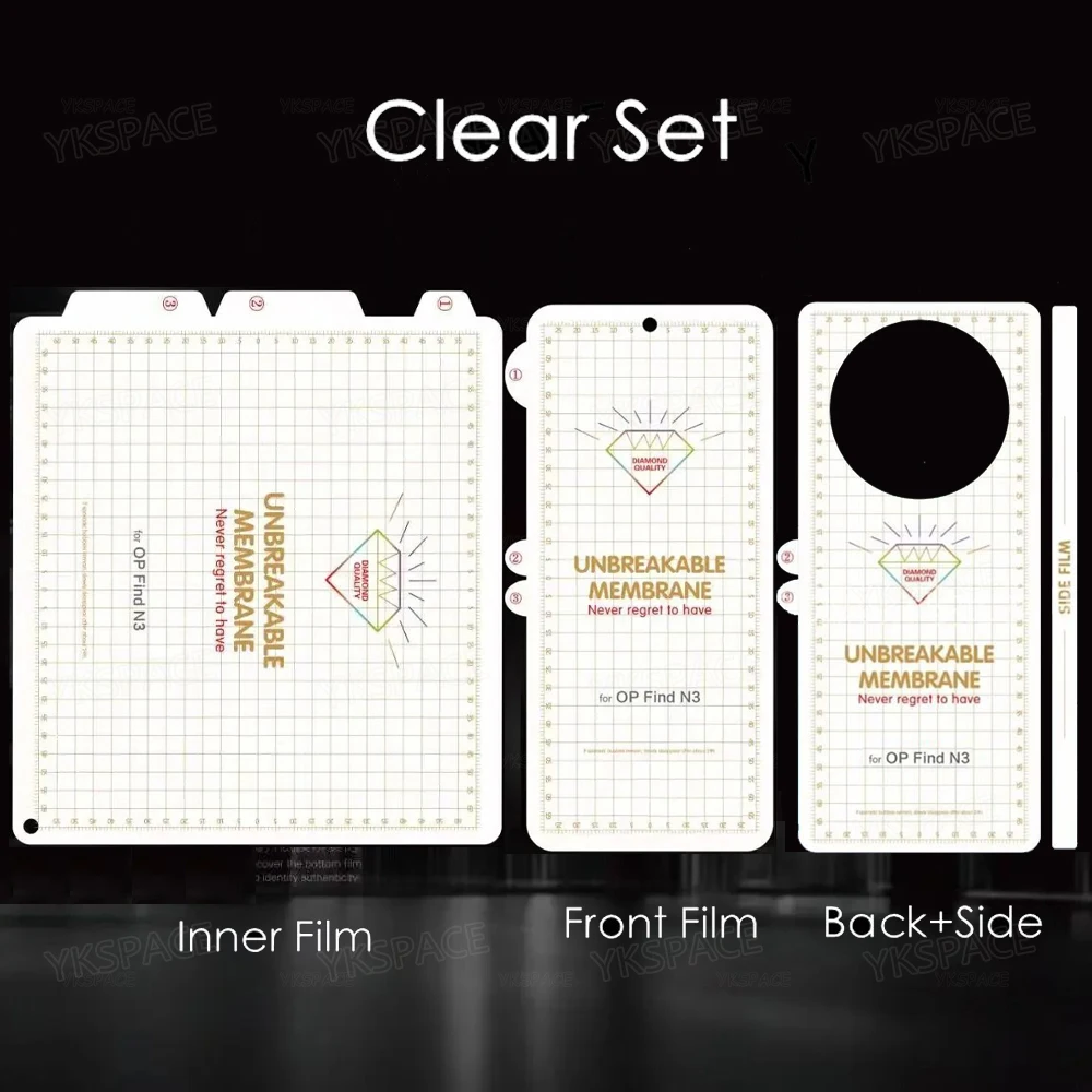 Matte Hydrogel Film Clear TPU Soft Screen Protector - Inner Front & Back - Anti-Fingerprint