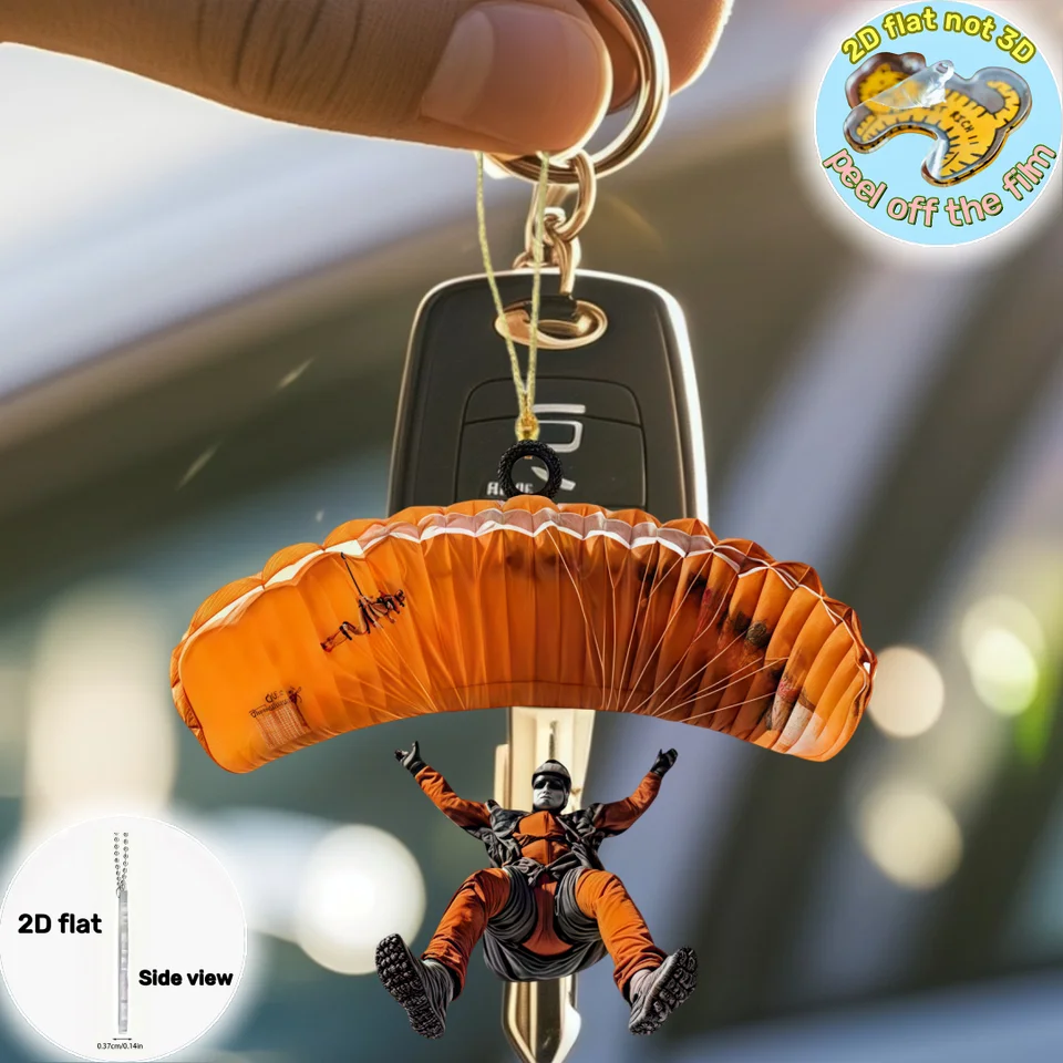 Porte-clés Parachutiste / Parapente - Keychain Aviateur - Neuf